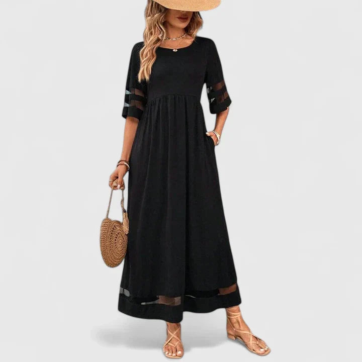 Women’s Elegant Midi Dress with Empire Waist
