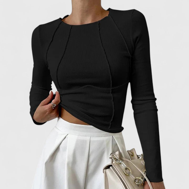 Rozminda | Women’s Long Sleeve Top with Sculpted Fit