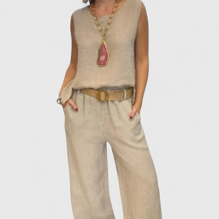 Women’s Elegant Two-Piece Set with Pockets