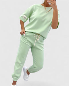 Gloria | Women’s Comfortable Set with Half-Moon Sleeve Top