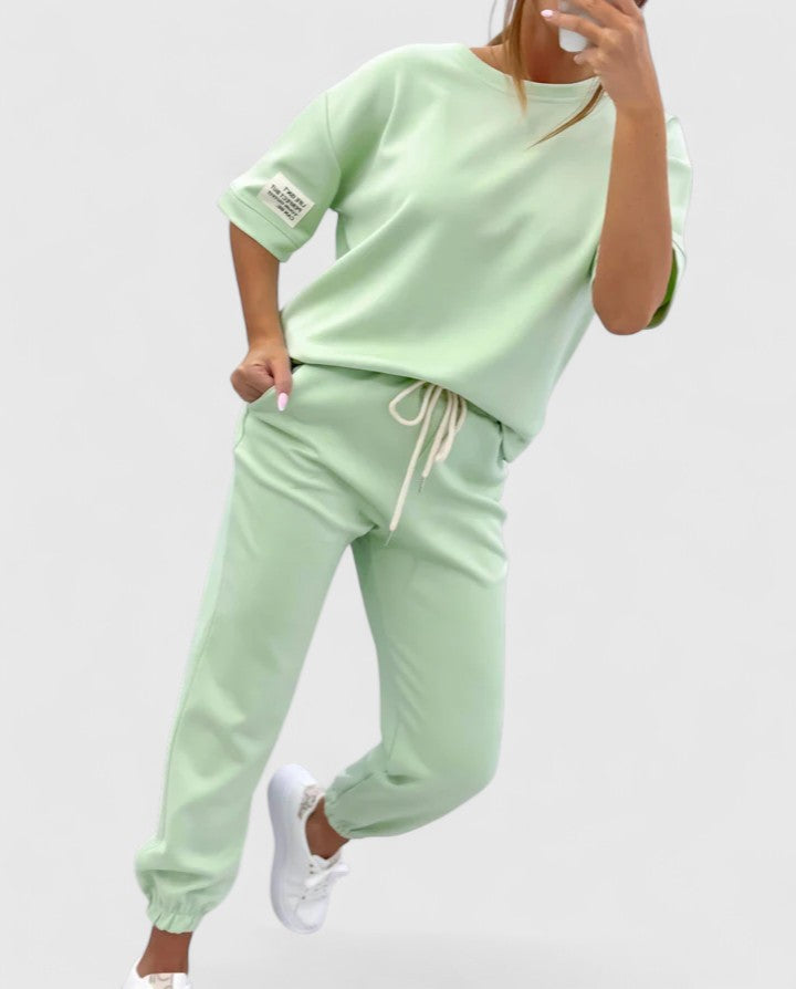 Gloria | Women’s Comfortable Set with Half-Moon Sleeve Top