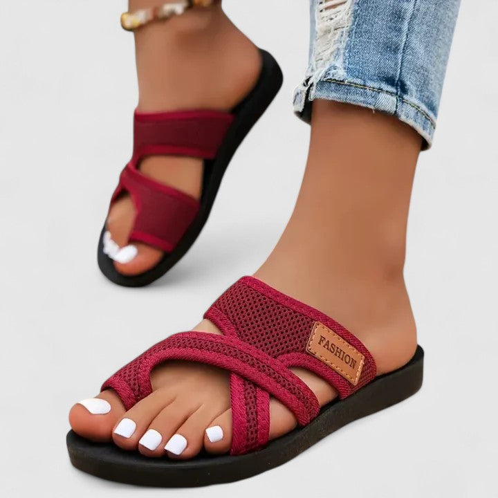 Womens Comfortable Mesh Slide Sandals - Breathable Summer Slippers