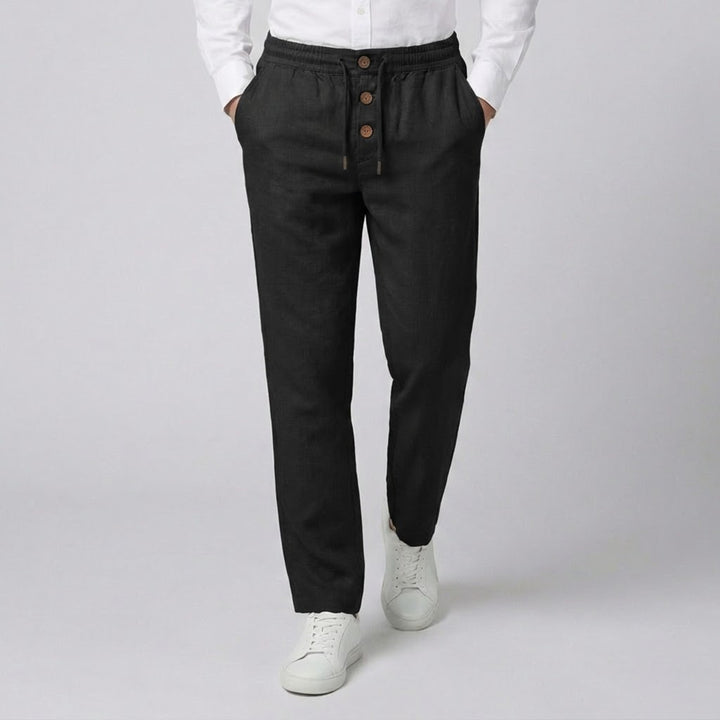 Men's Slim-Fit Linen-Blend Pants | Olamil