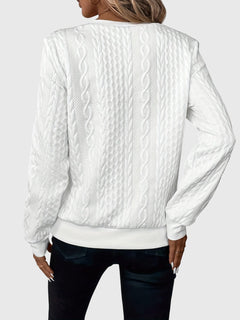 Nora | Women’s Cable Knit Sweater with Zipper