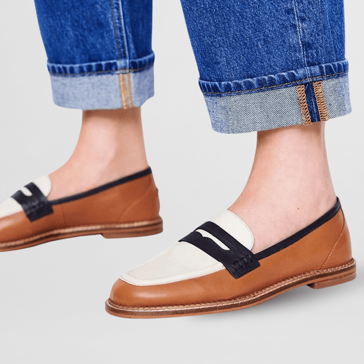Women’s Playful Loafers with Color-Block Finish