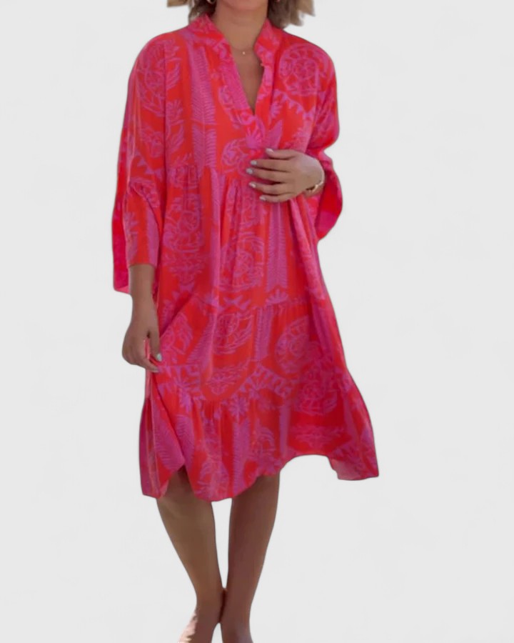 Women’s Sophisticated Dress with 3/4 Bell Sleeves