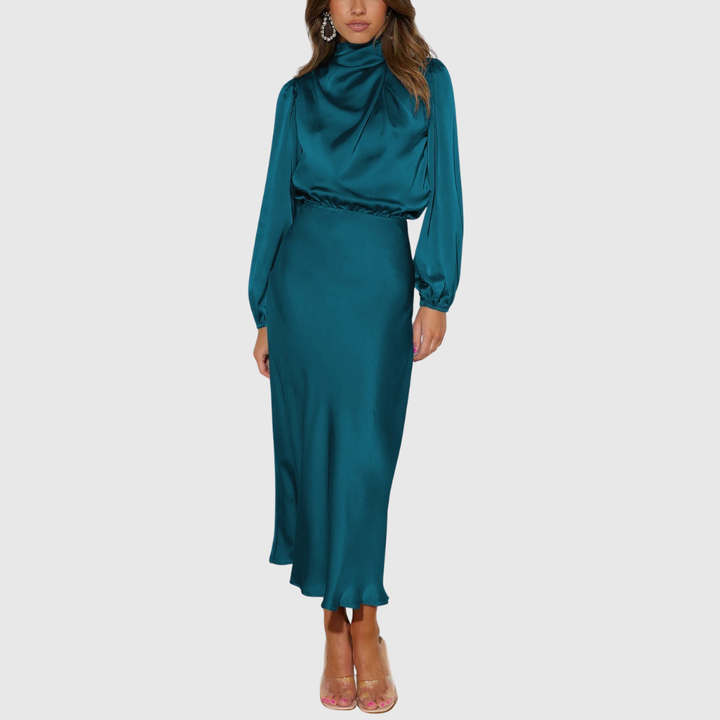Maristella | Women’s Maxi Dress with High Neckline