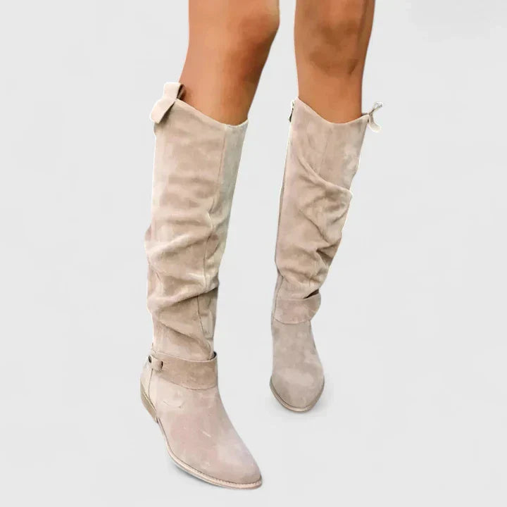 Women’s Knee-High Boots with Zipper