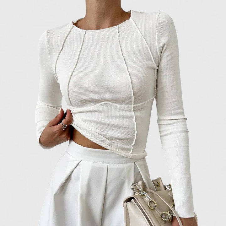 Rozminda | Women’s Long Sleeve Top with Sculpted Fit