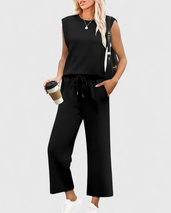 Women’s Comfortable Two-Piece Set with Drawstring Waist