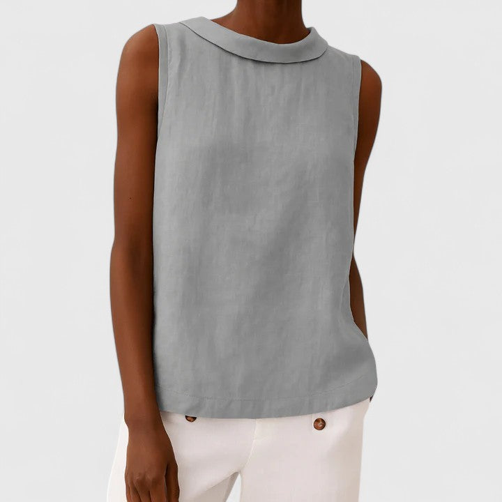 Women’s Elegant Top with Roll Collar