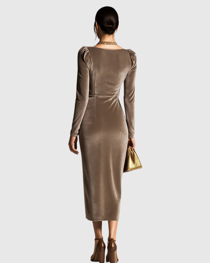 Women’s Elegant Pleated Midi Dress