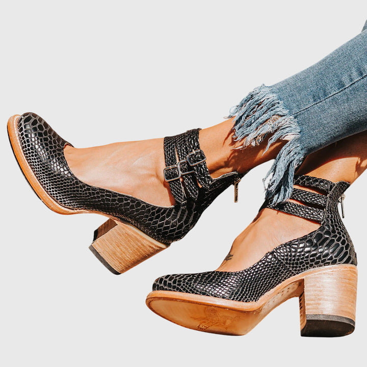 Women’s Ankle Strap Heels with Buckles