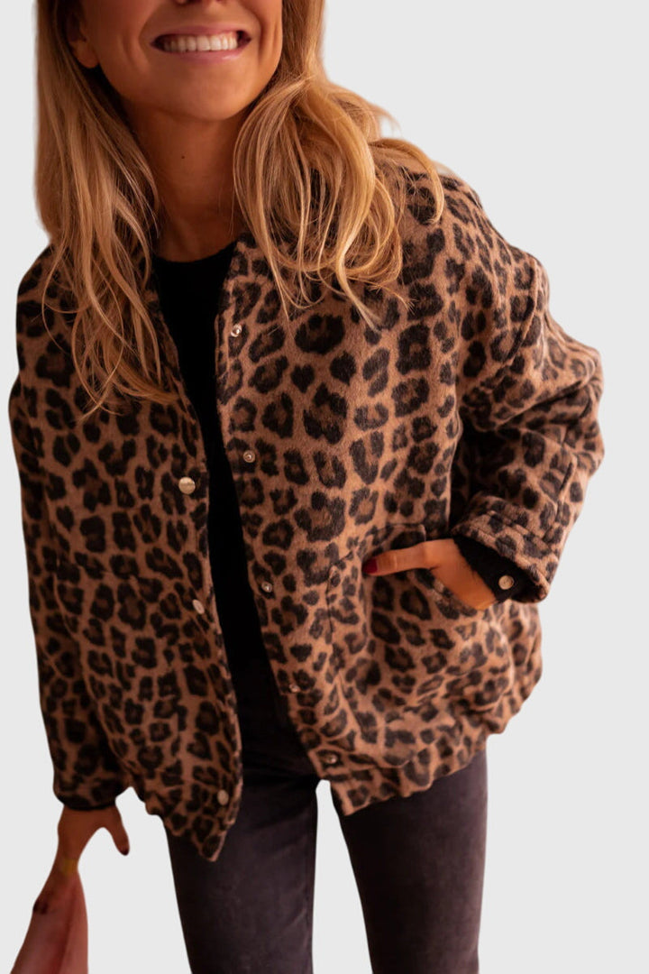 Elodie | Women’s Leopard Print Jacket with Button Front