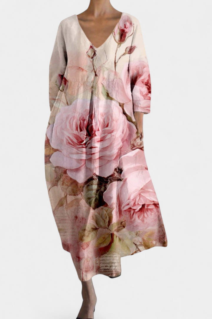Women’s V-Neck Dress with All-Day Comfort
