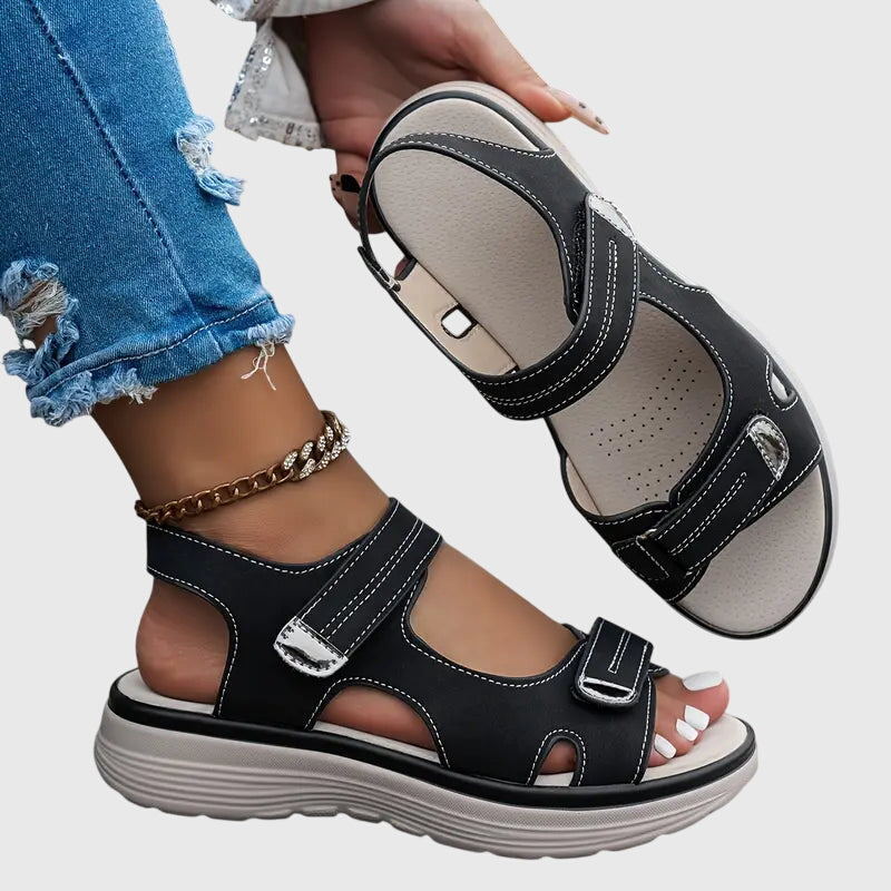 Women's Orthopedic Walking Sandals with Arch Support – Comfortable Sporty Platform Sandals