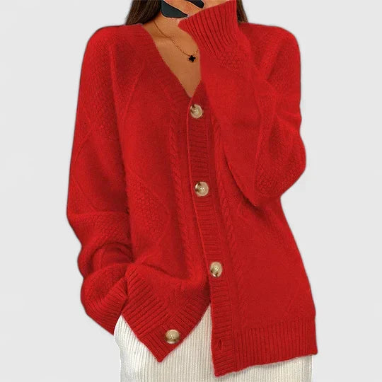 Women’s Comfortable Cardigan with V-Neck