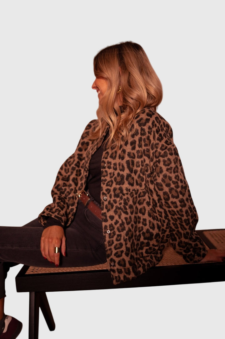 Elodie | Women’s Leopard Print Jacket with Button Front
