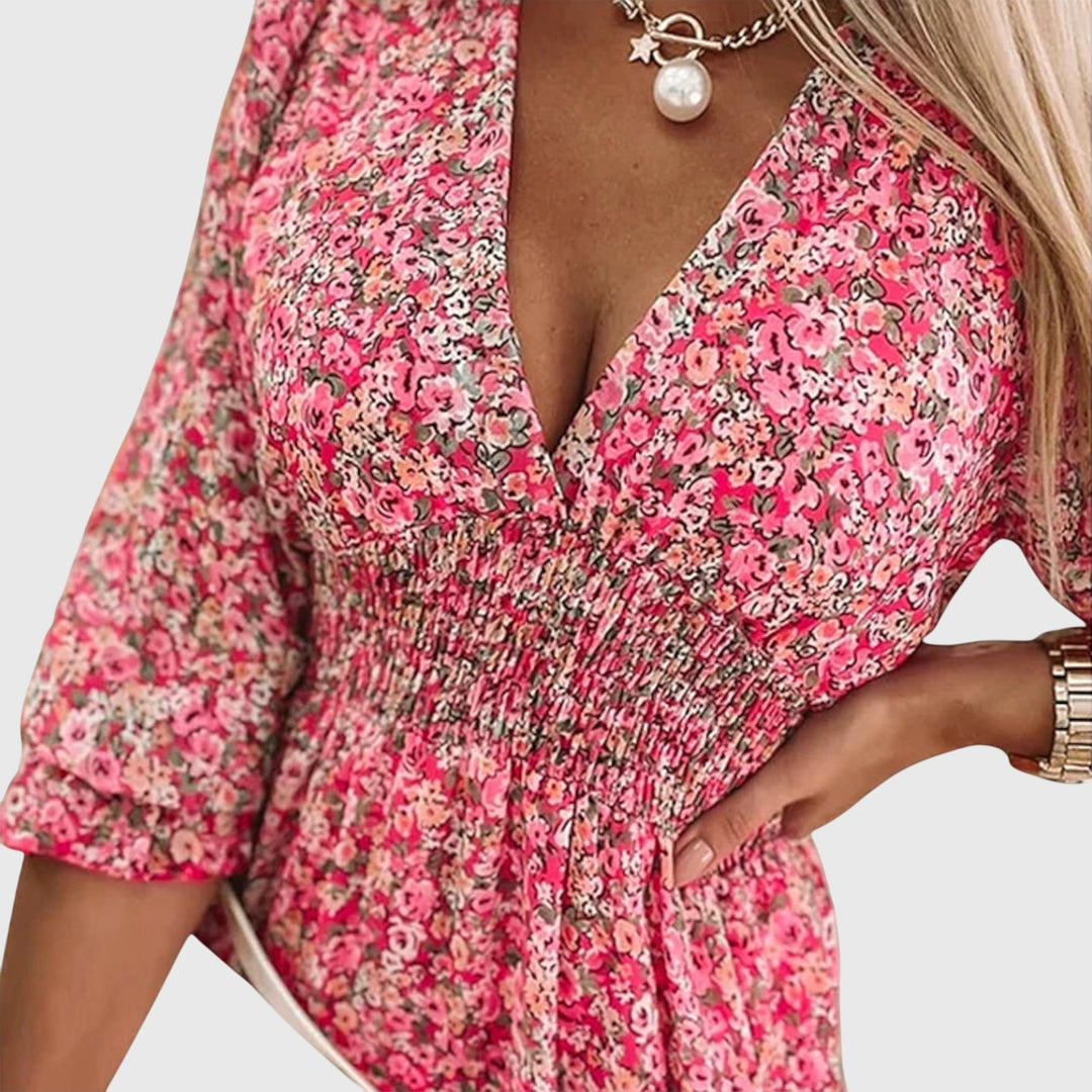 Women’s Floral Puff Sleeve Dress