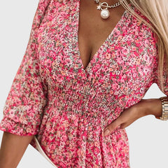 Women’s Floral Puff Sleeve Dress