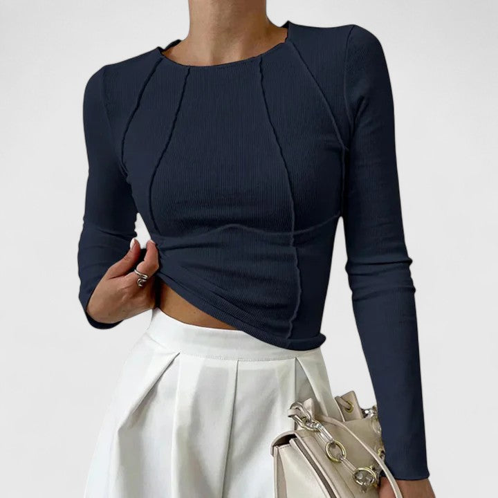 Rozminda | Women’s Long Sleeve Top with Sculpted Fit