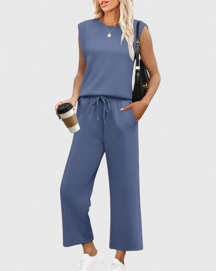 Women’s Comfortable Two-Piece Set with Drawstring Waist