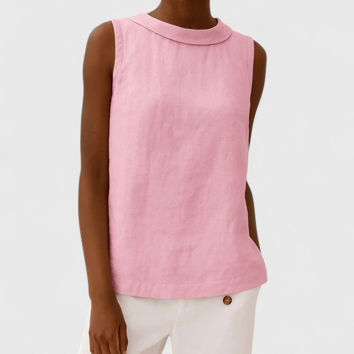 Women’s Elegant Top with Roll Collar