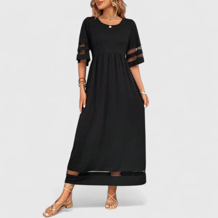 Women’s Elegant Midi Dress with Empire Waist