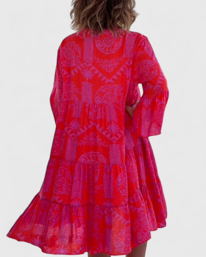 Women’s Sophisticated Dress with 3/4 Bell Sleeves