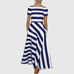 Women’s Fluid Stripe Dress with Pockets