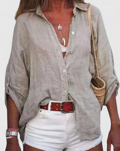 Women’s Sophisticated Collared Top with Loose Fit