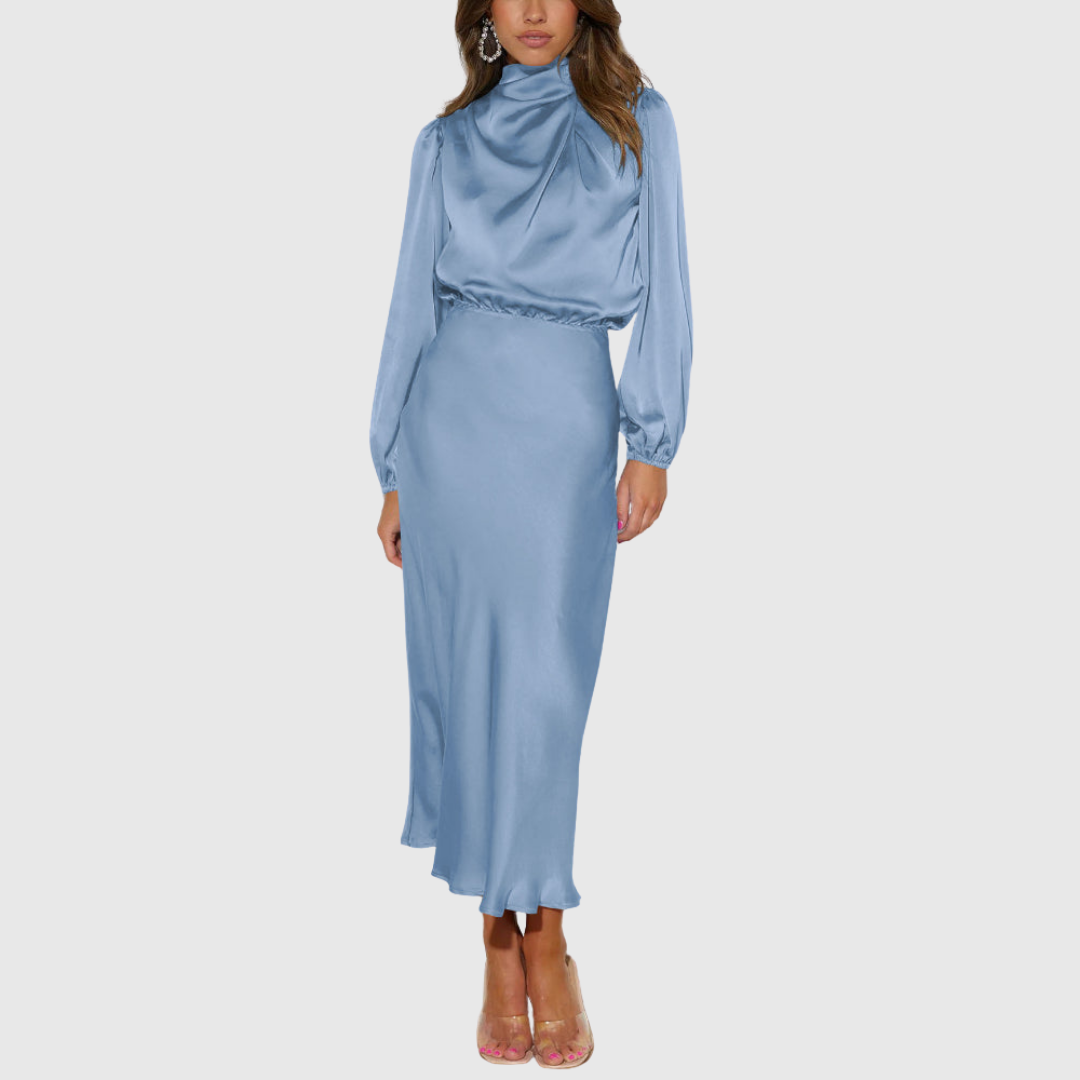 Maristella | Women’s Maxi Dress with High Neckline