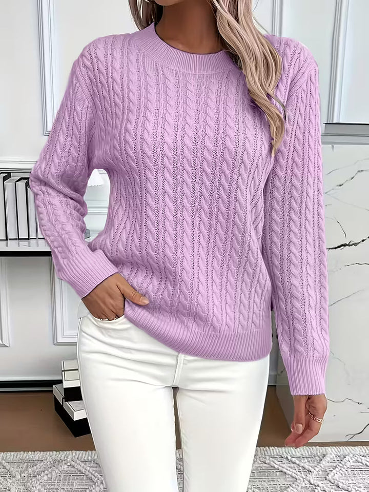 Women’s Cable Knit Sweater with All-Day Comfort