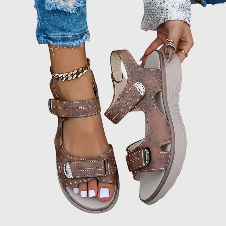 Women's Orthopedic Walking Sandals with Arch Support – Comfortable Sporty Platform Sandals