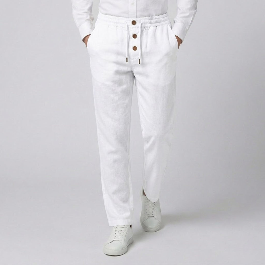 Men's Slim-Fit Linen-Blend Pants | Olamil