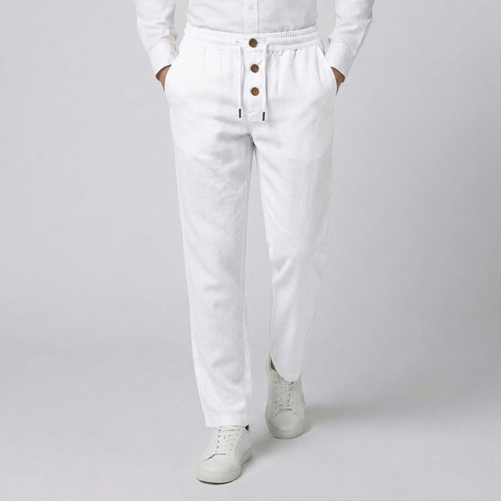 Men's Slim-Fit Linen-Blend Pants | Olamil