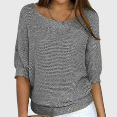 Women’s Textured Knit Sweater - Relaxed Fit