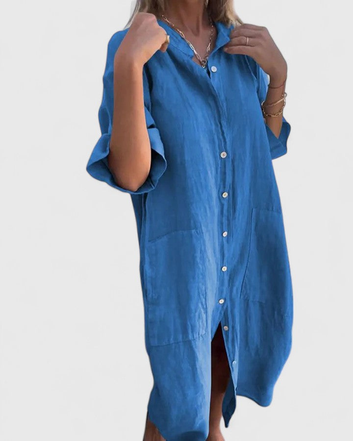 Women’s Elegant Dress with Button Placket