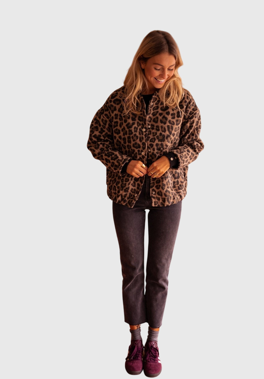 Elodie | Women’s Leopard Print Jacket with Button Front