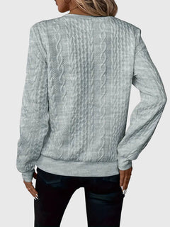 Nora | Women’s Cable Knit Sweater with Zipper