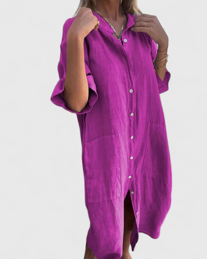 Women’s Elegant Dress with Button Placket