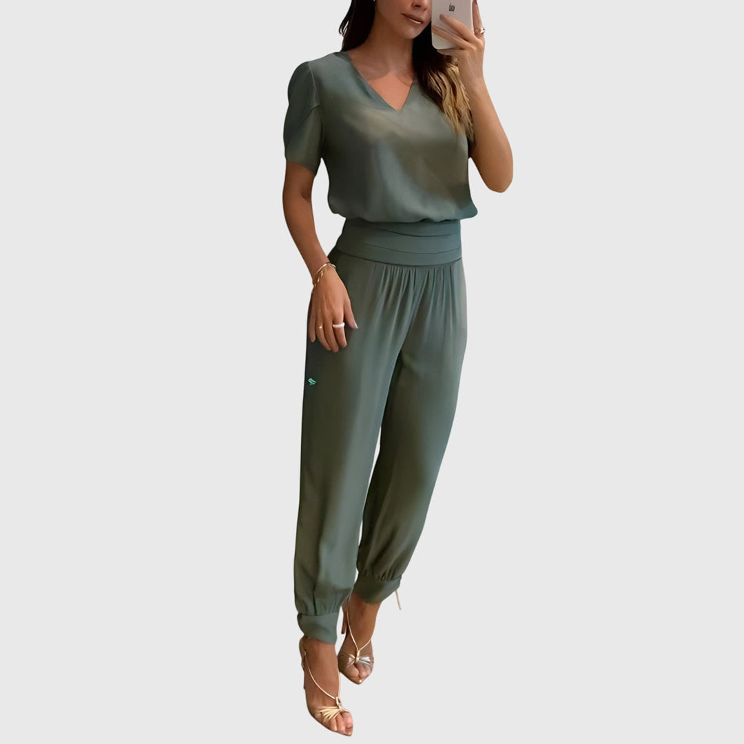 Women’s Blouse And Pants Set with Comfort
