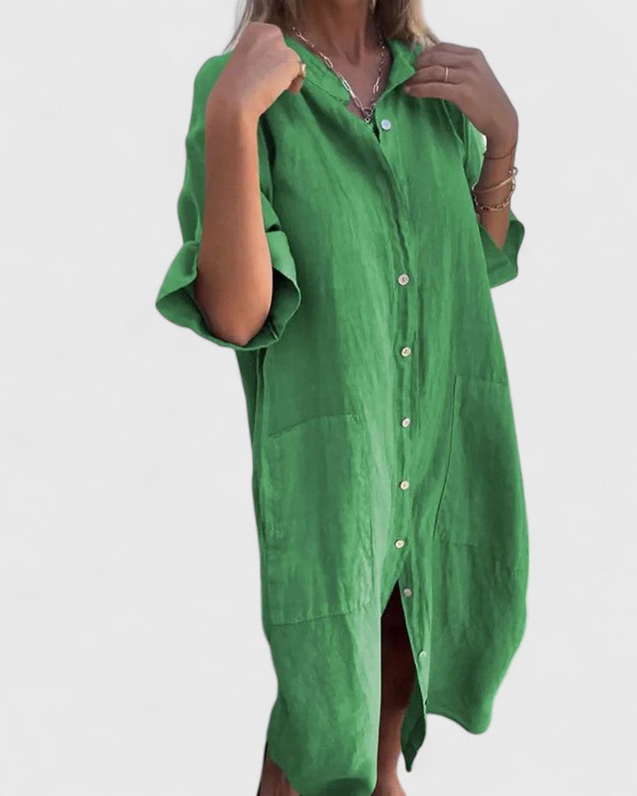 Women’s Elegant Dress with Button Placket