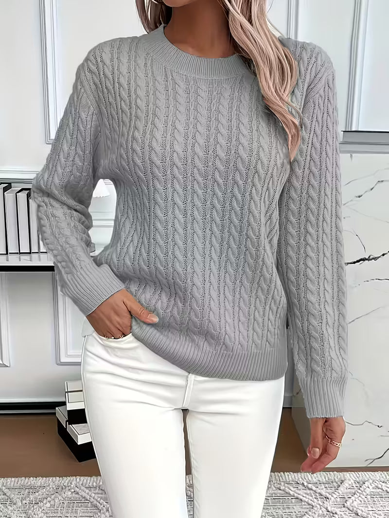 Women’s Cable Knit Sweater with All-Day Comfort