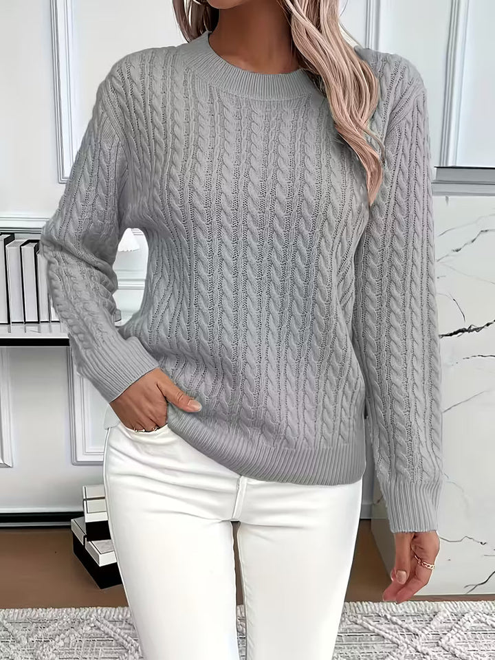 Women’s Cable Knit Sweater with All-Day Comfort