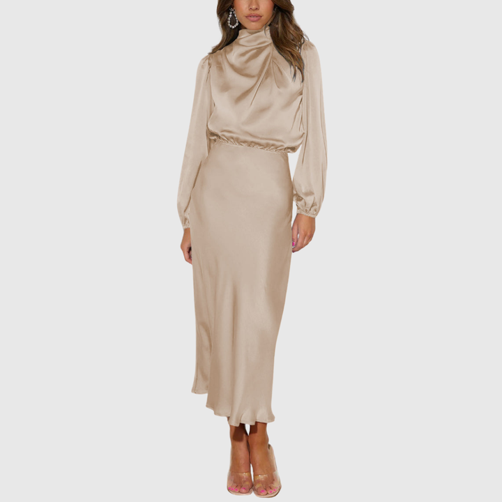 Maristella | Women’s Maxi Dress with High Neckline