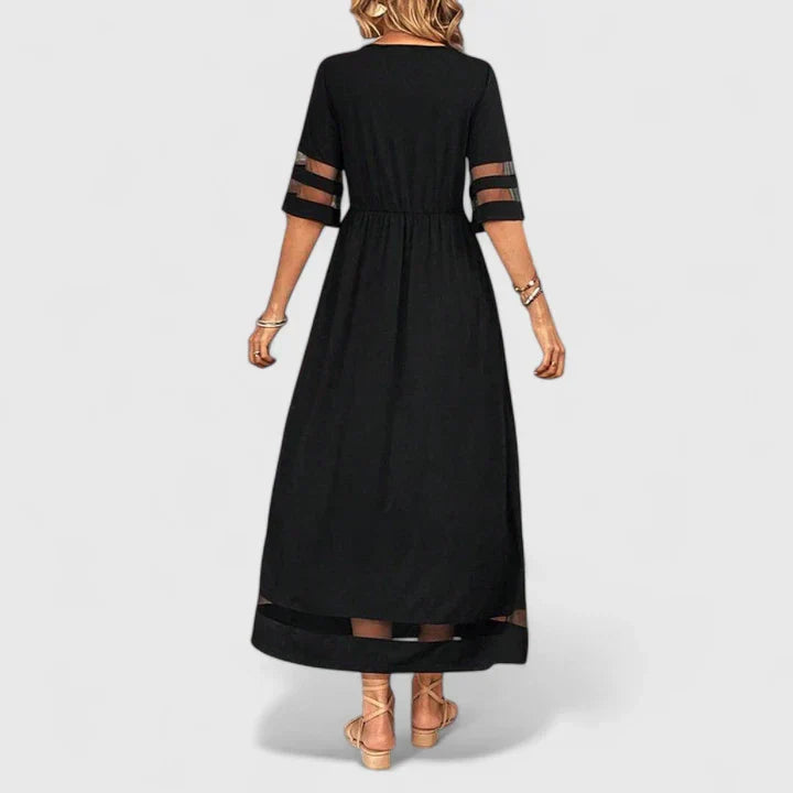 Women’s Elegant Midi Dress with Empire Waist