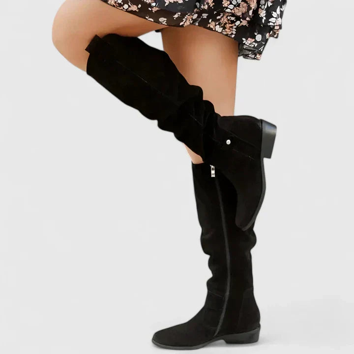 Women’s Knee-High Boots with Zipper