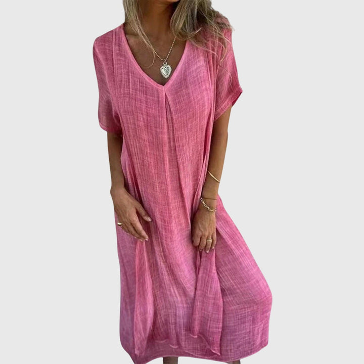 Fiona | Women’s Elegant Lightweight Dress with V-Neck