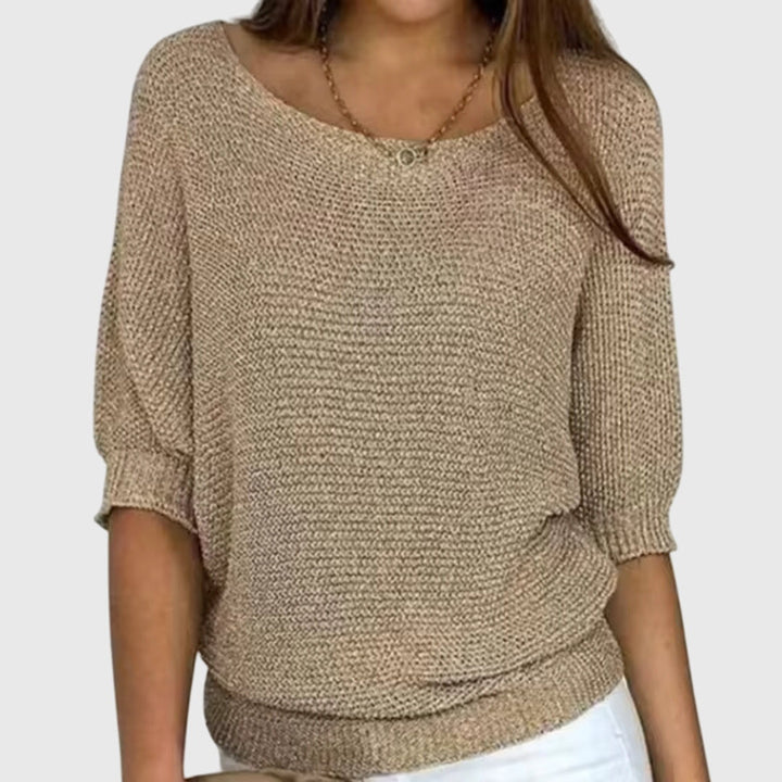 Women’s Textured Knit Sweater - Relaxed Fit